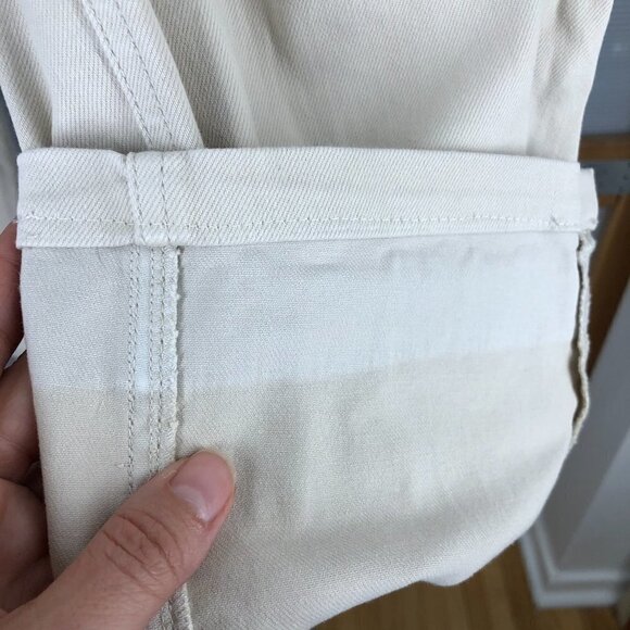 Everlane Cropped Straight Short Cuffed Hem Denim Jean in Bone‎ Sz 4 - Picture 14 of 16